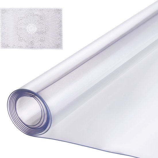 SCHULZ Glasheldere PVC-folie, 0,6 mm dik, beschermde tafelbescherming