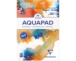 Clairefontaine Goldline Aquapad – A3 – 30 Vellen – 300 g – Aquarelpapier
