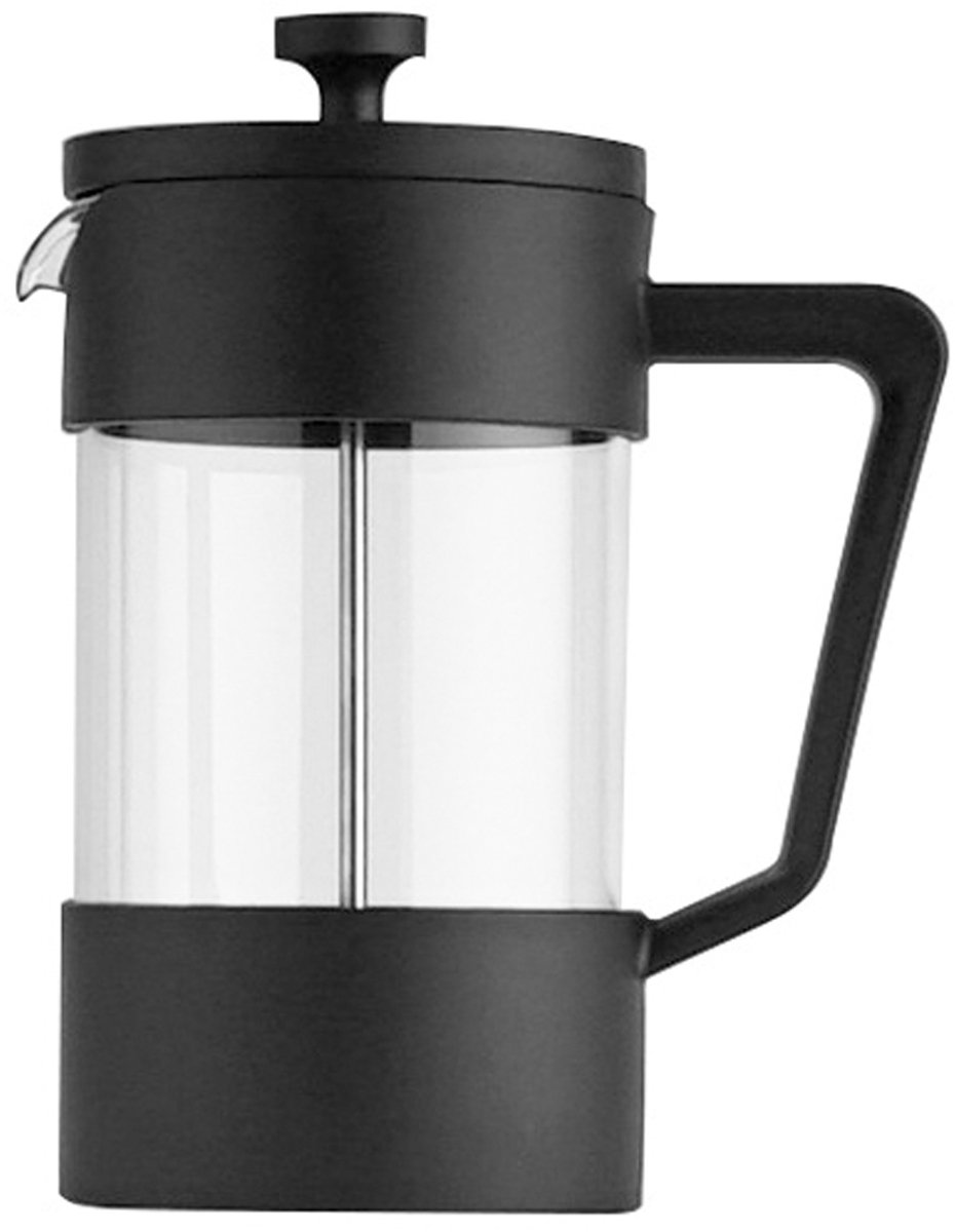 Mmgoqqt French Press - Koud-Warm Geschikt - Glazen Koffiepot Zwart 350ml Voor Keuken Reis Kantoor