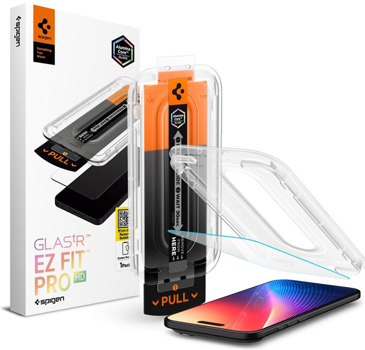 Spigen EZ Fit Glas.tR met Applicator - 1 pack geschikt voor Apple iPhone Air
