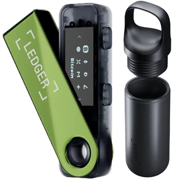 Ledger Nano S Plus Oxidate Green + Pod - Hardware Wallet Bundel - Bluetooth - Originele Ledger Pod
