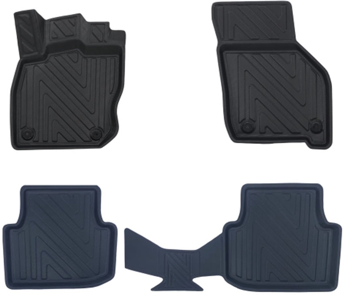 Rubbermatten Cupra Leon (automaat) 2020-heden (complete set) - Premium carbonlook
