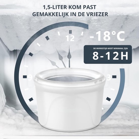 IJsmachine - IJsmaker - Softijs Machine Voor Thuis - 1,5 L - Wit — afbeelding 2