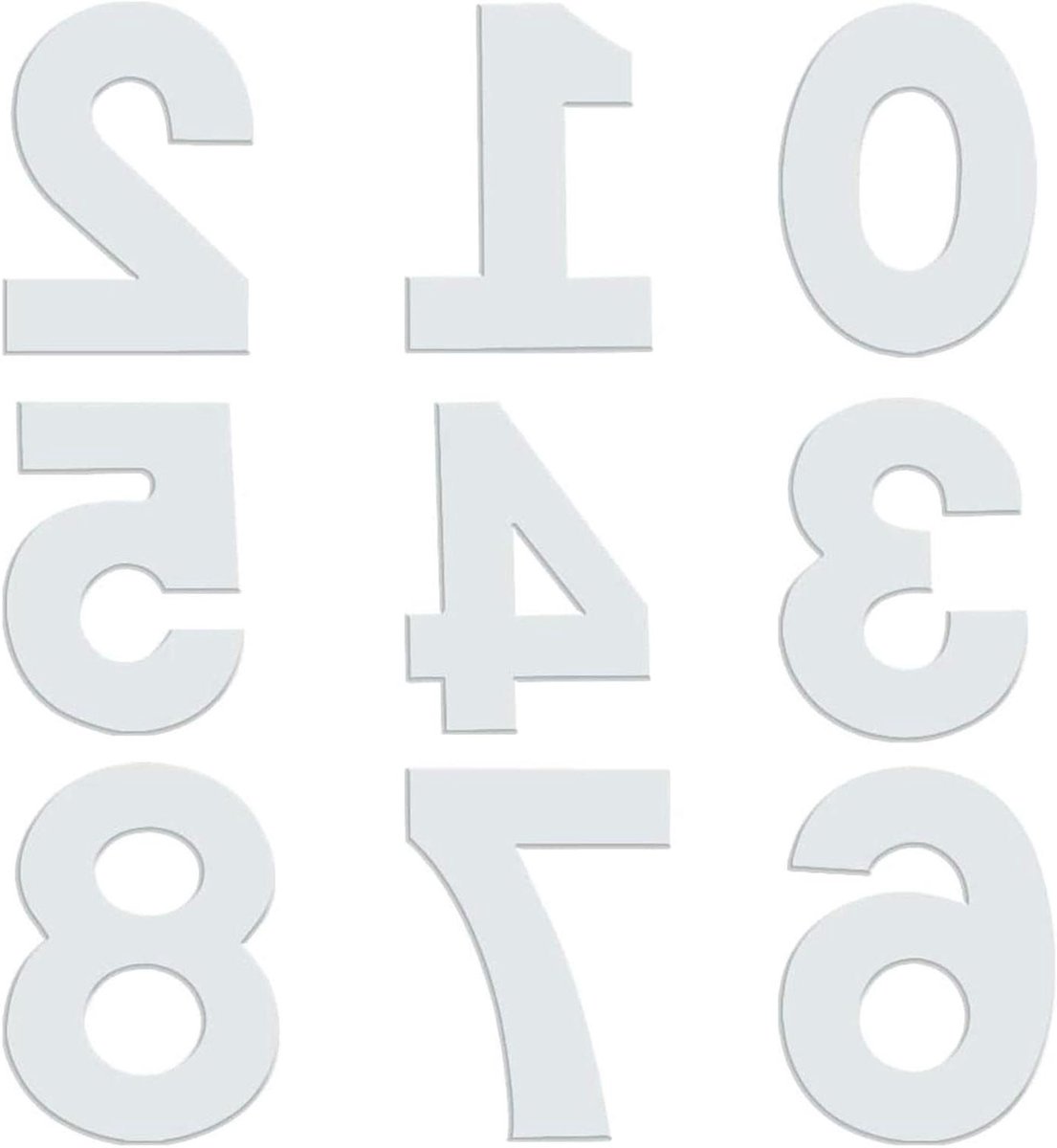 Provento - Cijfer Taart Stencils Set voor Grote Letters - Cake Model - Acryl Bakvormen - Taartgereedschap met 0-8 Cijfers - Decoratie Mallen - Gelaagde Glazuur Crème