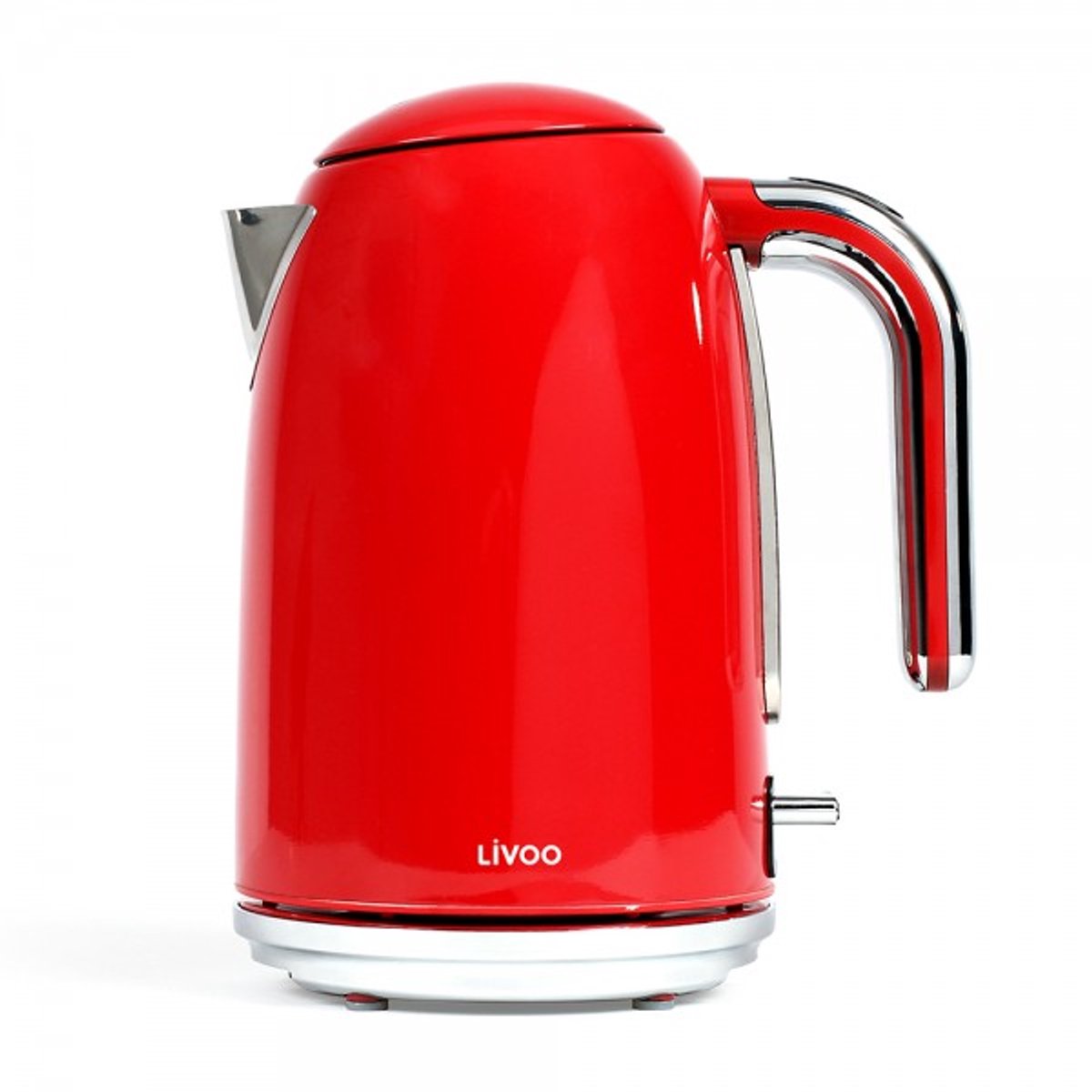 Livoo Retro Waterkoker – 1,7 Liter – 2200W – RVS – Rood