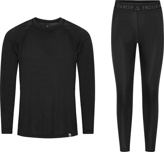 DANISH ENDURANCE Thermoset voor Dames & Heren - Gerecycelde Materialen - Thermokleding - Zwart - Maat XXL