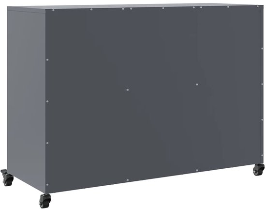 vidaXL - Buffet - 100,5x39x72 - cm - laminé à froid - acier - anthracite