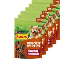 Bonzo Beggin' Strips - Hondensnacks - Bacon - 6 x 120 g