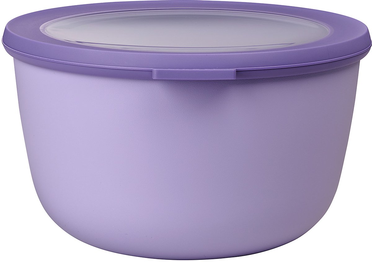 Mepal – Multikom Cirqula rond 2000 ml – Mag in de vriezer, magnetron en vaatwasser – Nordic lilac – Geschikt als meal prep bakje, vershoudbakje, bewaardoos