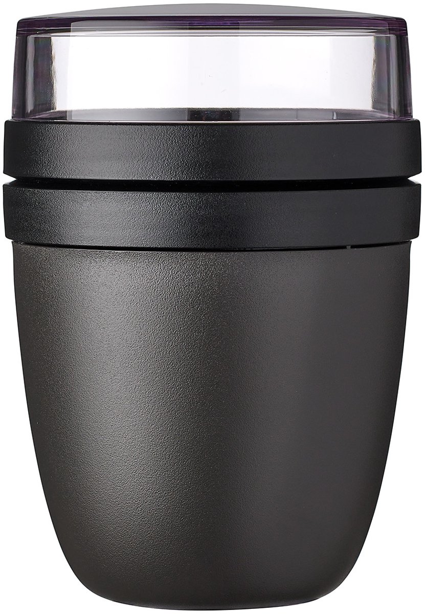 Mepal - Lunchpot Ellipse - 500 ml - Muesli beker to go - Nordic black - Geschikt voor vriezer magnetron en vaatwasser
