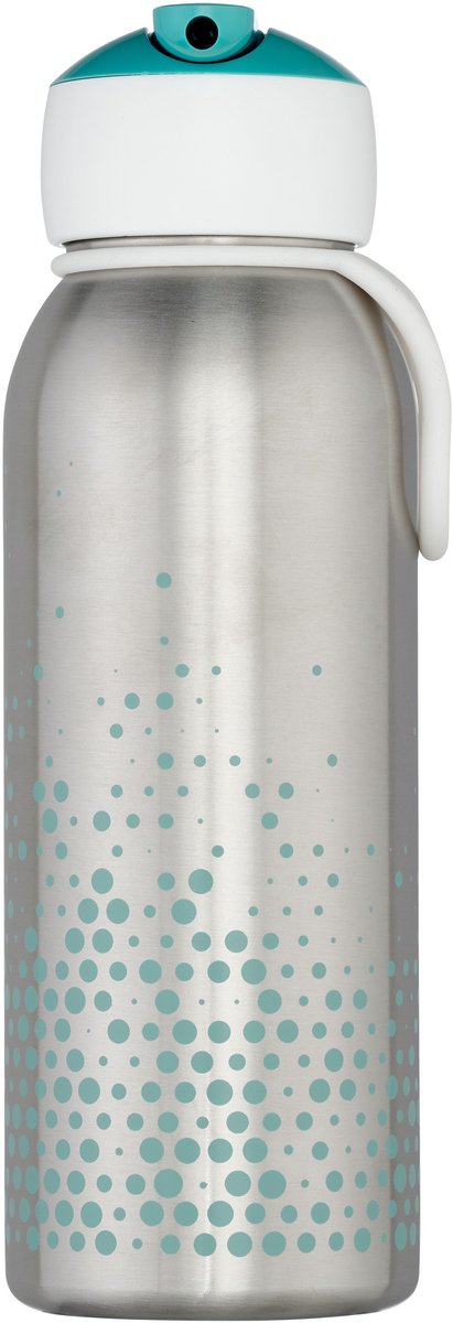 Mepal – isoleerfles flip-up Campus – turquoise – waterfles met rietje – houdt je drankje tot 9 uur warm en 12 uur koud – drinkfles voor kinderen – thermosfles