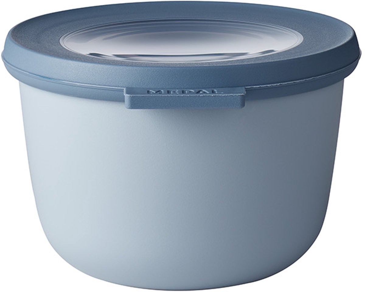 Mepal – Multikom Cirqula rond 500 ml – Mag in de vriezer, magnetron en vaatwasser – Nordic blue – Geschikt als meal prep bakje, vershoudbakje, bewaardoos