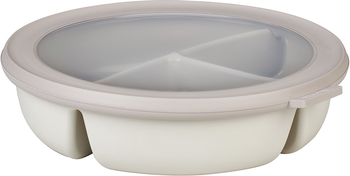 Mepal - Multikom Cirqula vershouddoos - 3-vaks bento bowl - 250 ml 250 ml & 500 ml - Rond - Nordic white