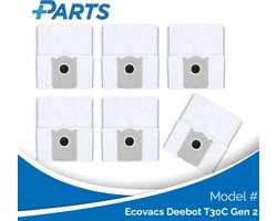 Ecovacs Deebot T30C Gen 2 Stofzakken (6 Stuks, Plus.Parts® alternatief voor DDB030041)
