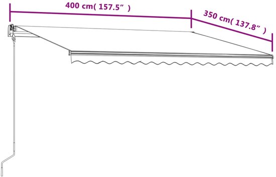 vidaXL Auvent vidaXL 400x350 cm Couleur crème