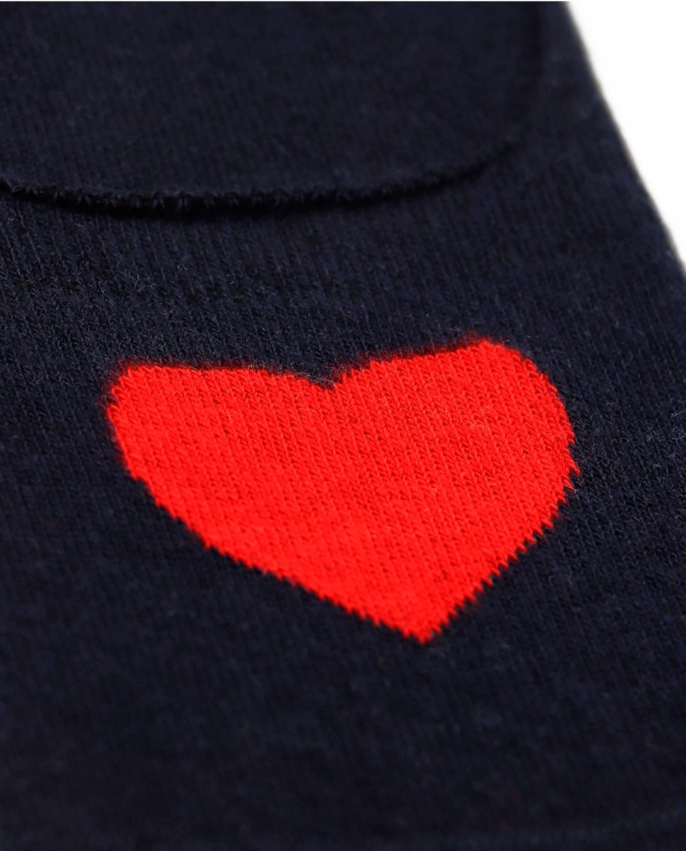 Unisex Invisible Sokken French Love Navyblauw