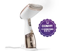 Conair Turbo Extreme Kledingstomer GS59XE - 1560W - 230ml Watertank - Stoomapparaat kleding - Opwarmtijd 40sec- Turbo Stoom Handstomer - Wit/Champagne