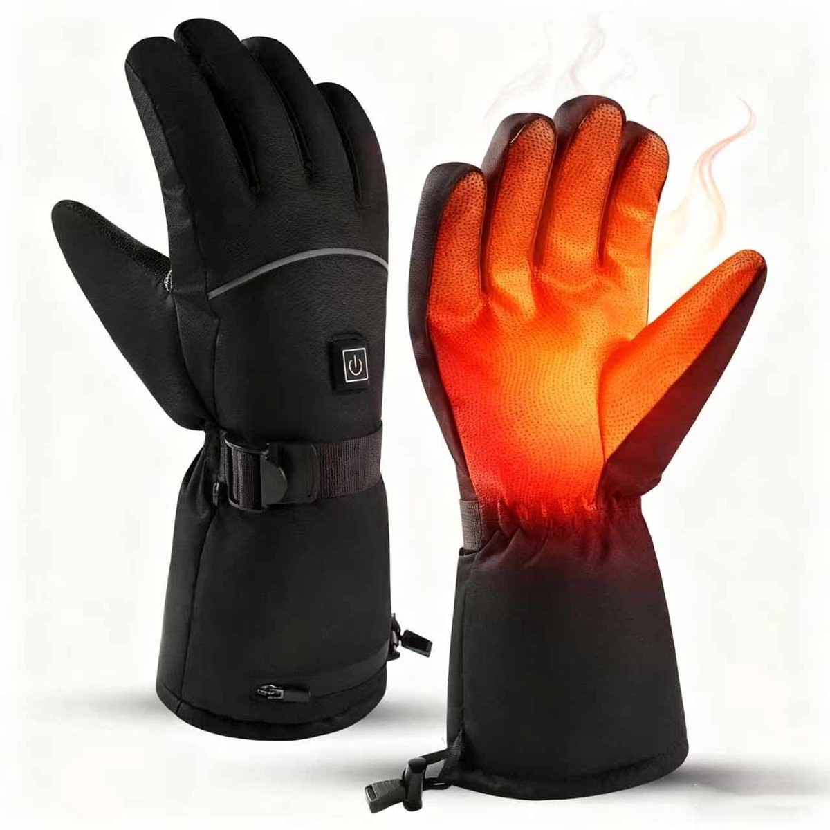 Meedeer Verwarmbare handschoenen voor heren en dames (Maat L)-Oplaadbaar - 8500 mAh - 3-traps verwarmde skihandschoenen - waterdicht - touchscreen - verwarmde motorhandschoenen voor outdoor en wandelen