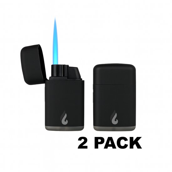 Pyroshopping Stormaansteker Set – 2 Pack – Windproof Turbovlam – Navulbare Jet Lighter – Compacte Gasbrander voor BBQ & Vuurwerk