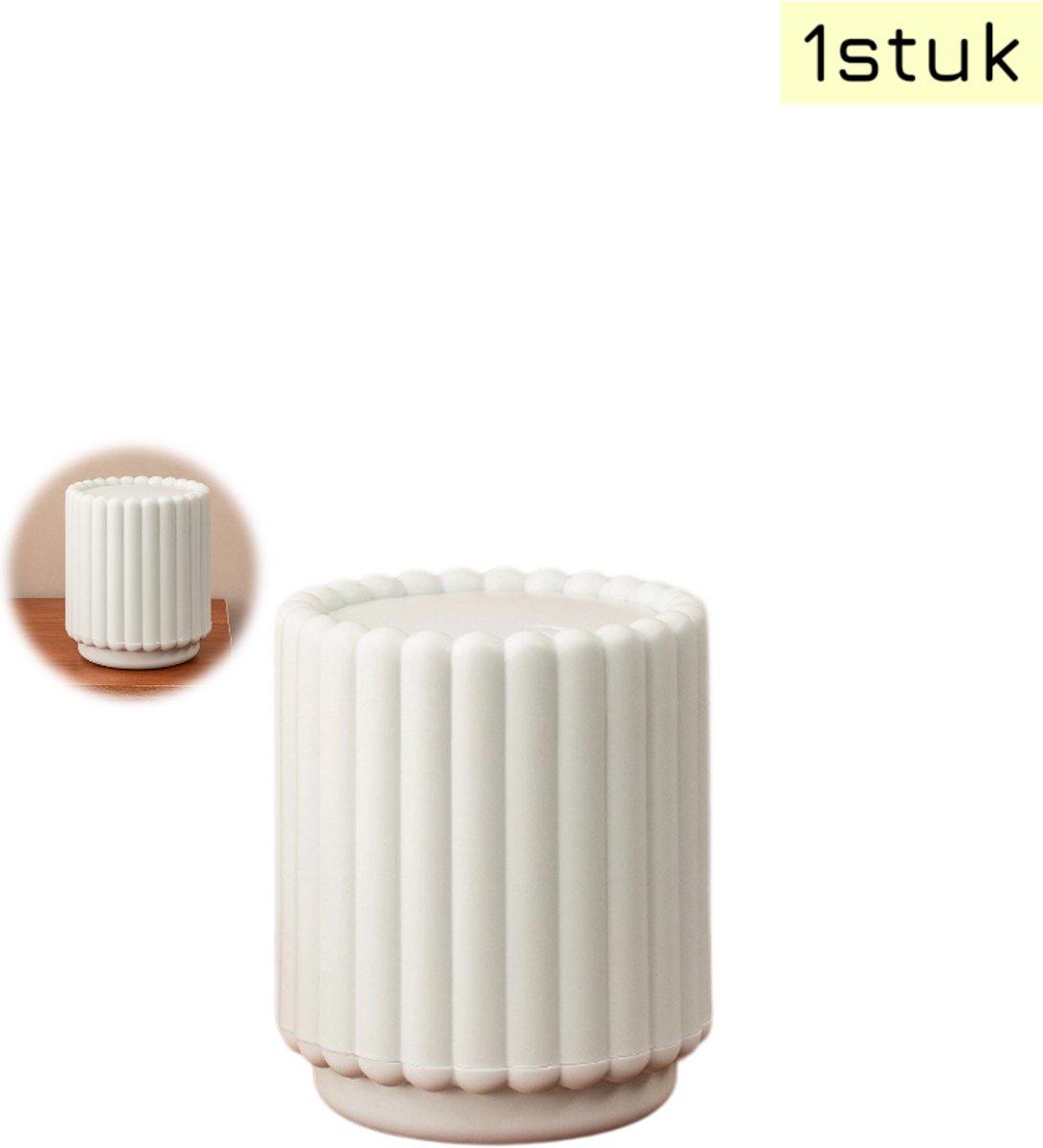 prullenbak - Mini-prullenbak - esktop afvalbak - Mini - Met push-open deksel - Geschikt voor keuken en slaapkamer - Woondecoratie - Zonnebloemdeksel - grijsachtig wit