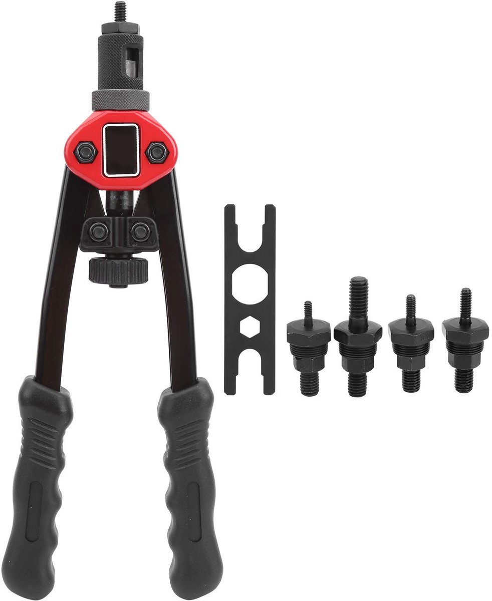 12 inch Hand Thrust Rivet Nut Gun Handmatige Rivet Tool 6-32 8-32 10-24 1/4-20 5/16-18 Tips Brits Systeem