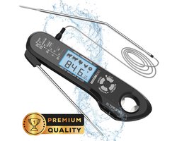 Vleesthermometer - Digitale BBQ Thermometer - Oventhermometer met Externe Sonde - Zwart