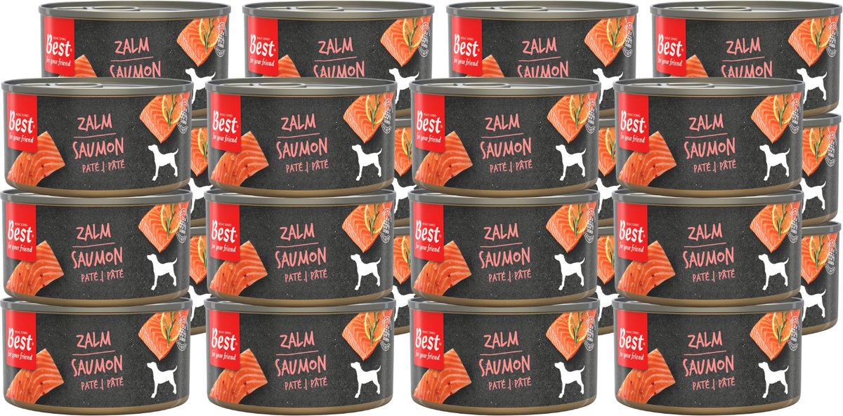 Rosewood Best For Your Friend - Honden Natvoer - Zalm - Gestoomde Maaltijd - 24 blikjes x 95 g