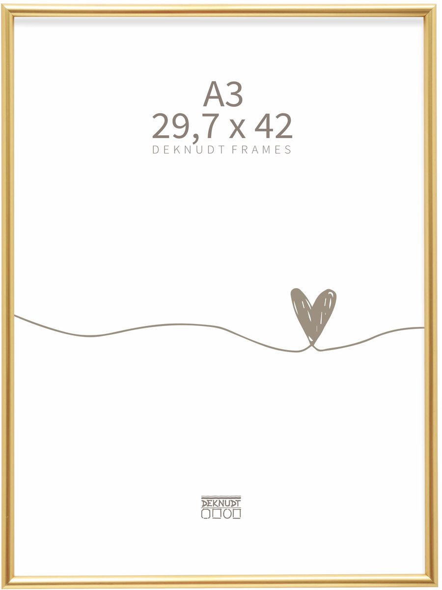 Deknudt Frames fotolijst S011A4 - goud - kunststof - A3 - 29,7x42 cm