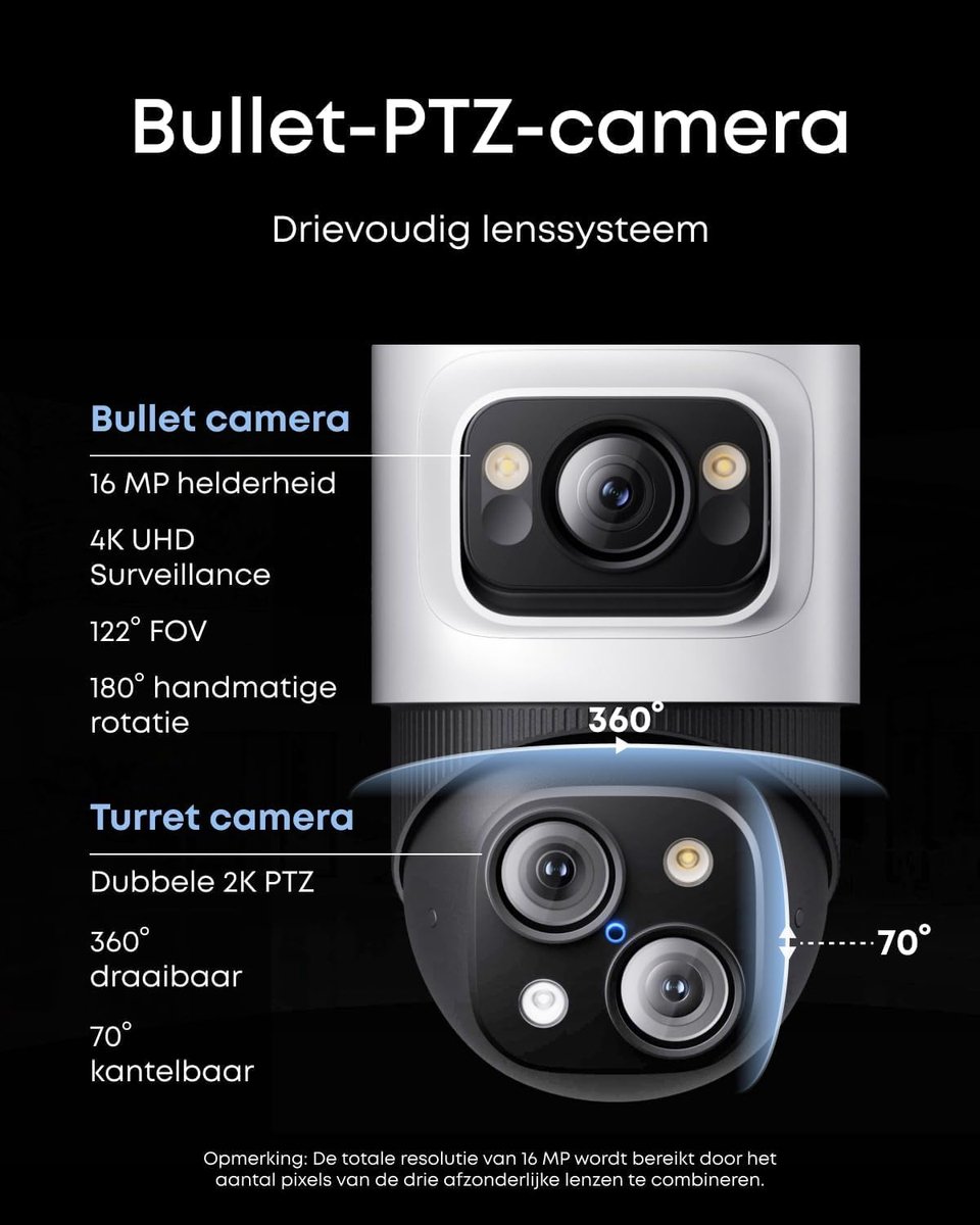Eufy S4 4K PoE Beveiligingscamera Systeem met 4 Camera's - afbeelding 3
