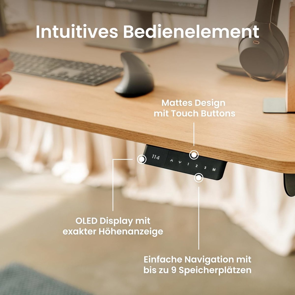 Novihome Pro – Elektrisch Verstelbaar Bureau | Ergonomisch Zit-Sta Bureau | 180 x 80 cm | Dubbele Motor, Rustbestendig & Modern Design | Home Office & Gaming NoviHome