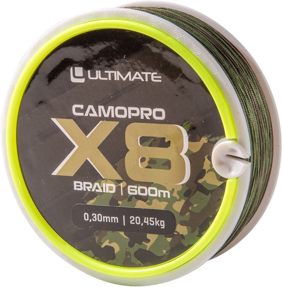 Ultimate Camopro X8 Braid Gevlochten Karperlijn 0.17mm/11.84kg (600m) - Gevlochten Lijn van Merkloos — afbeelding 3