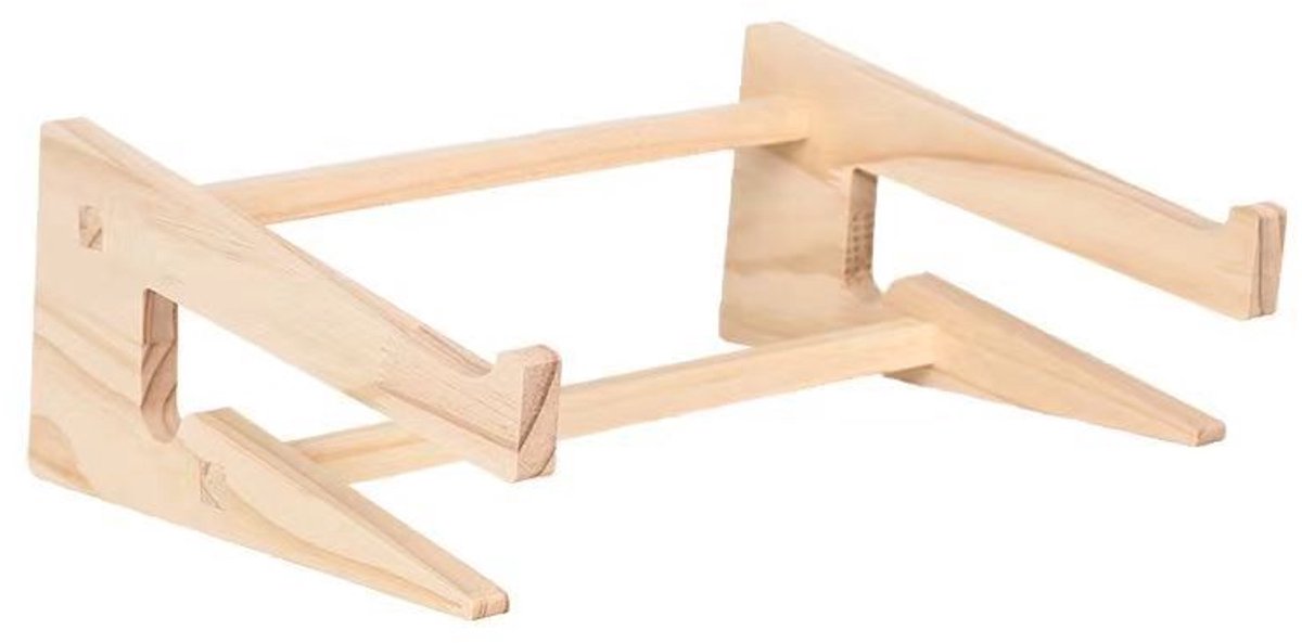 "Desktopstandaard-Houtkleur-Geschikt voor laptops van 15 inch en groter "