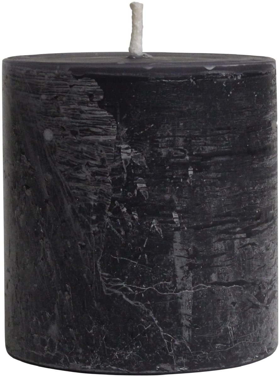 PTMD Kaars Rustic Outdoor - Grijs - 15x15x16cm