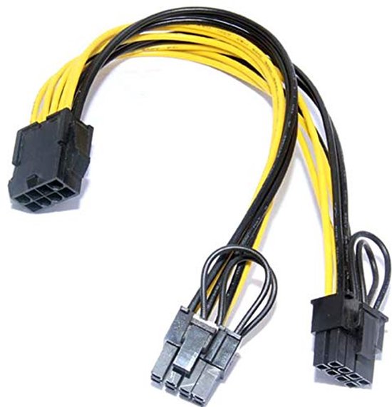 Magelei 6 Pin Macho a Doble 8 Pin (6 2) Adaptador de Cable de Magelei 6 Pin Macho a Doble 8 Pin (6 2) Adaptador de Cable de