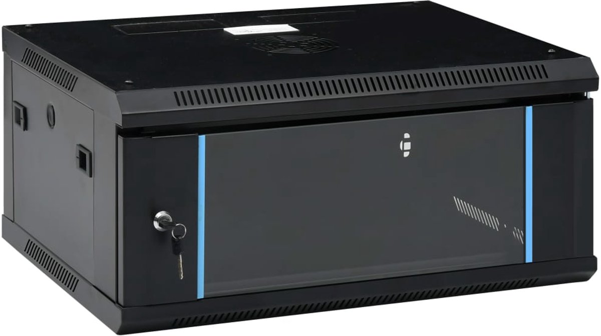 Bol.com vidaXL - Netwerkkast - voor - aan - de - muur - 4U - 19" - IP20 - 600x450x285 - mm aanbieding