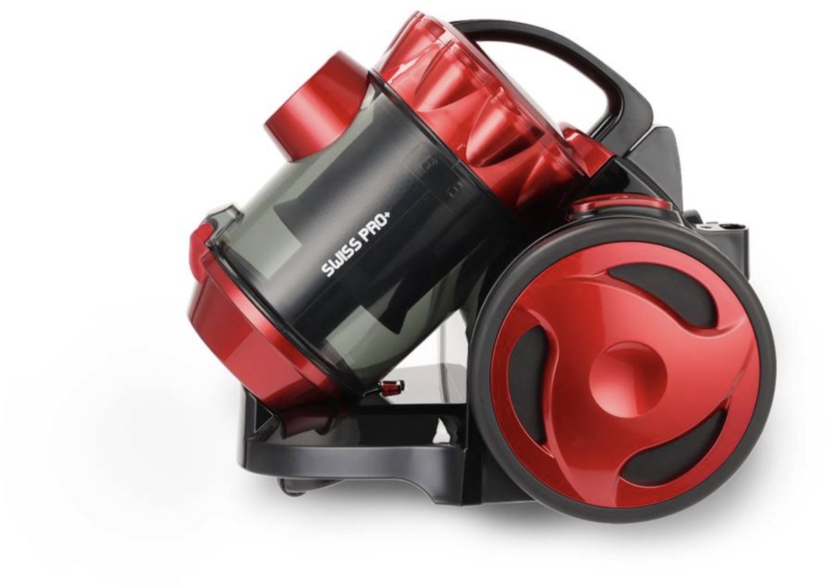 Swiss Pro+ Stofzuiger Zonder Zak - Red - Stofzuigers - Vacuum Cleaner Zakloos - 1600W - Sterke Zuigkracht - HEPA Filter - Compact, Licht & Krachtig - Gemakkelijk Schoon Te Maken — afbeelding 2