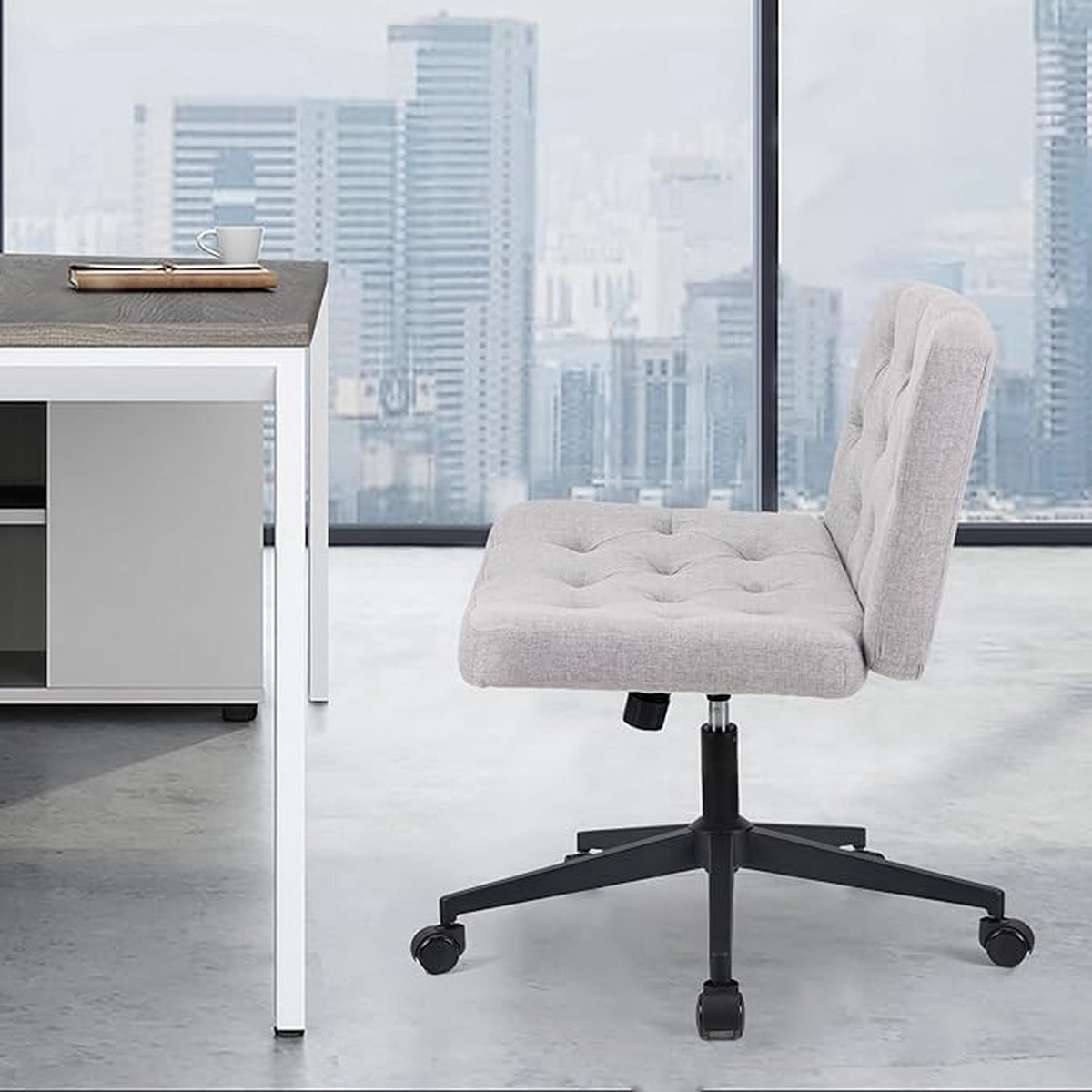 Thuys Ergonomische Bureaustoel – Met Hoge Rugleuning – Verstelbare Lendensteun – 49.5D x 62.5W x 92H cm