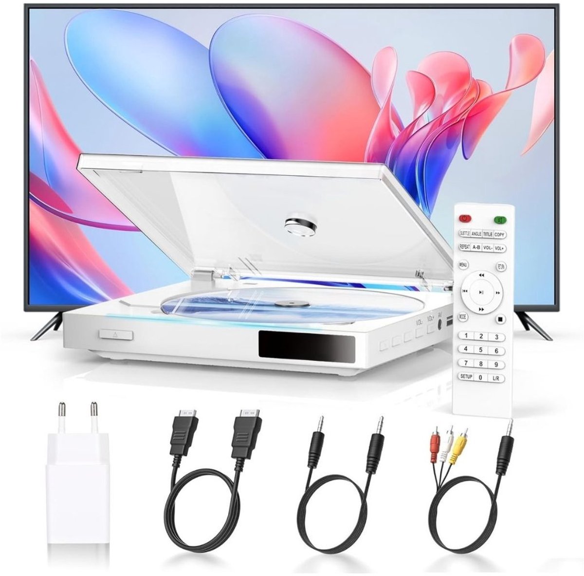 RWB® DVD Speler met HDMI - DVD Speler - Mini DVD Speler - 1080P Full HD - met Toebehoren
