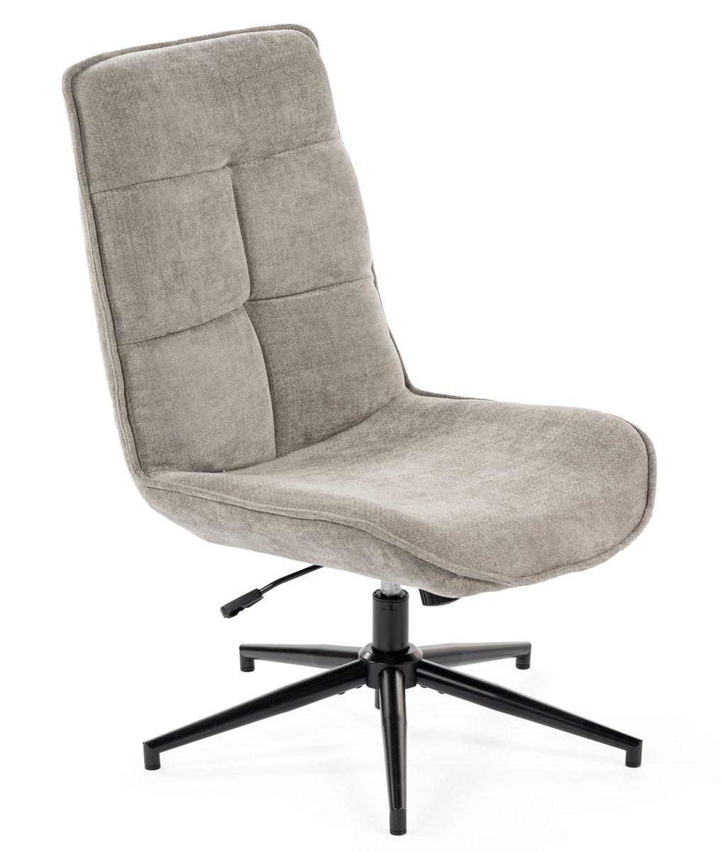 MEUBLES COSY CHARLOTTEARM Fauteuil – Draaibaar 360° – Grijze Chenillestof