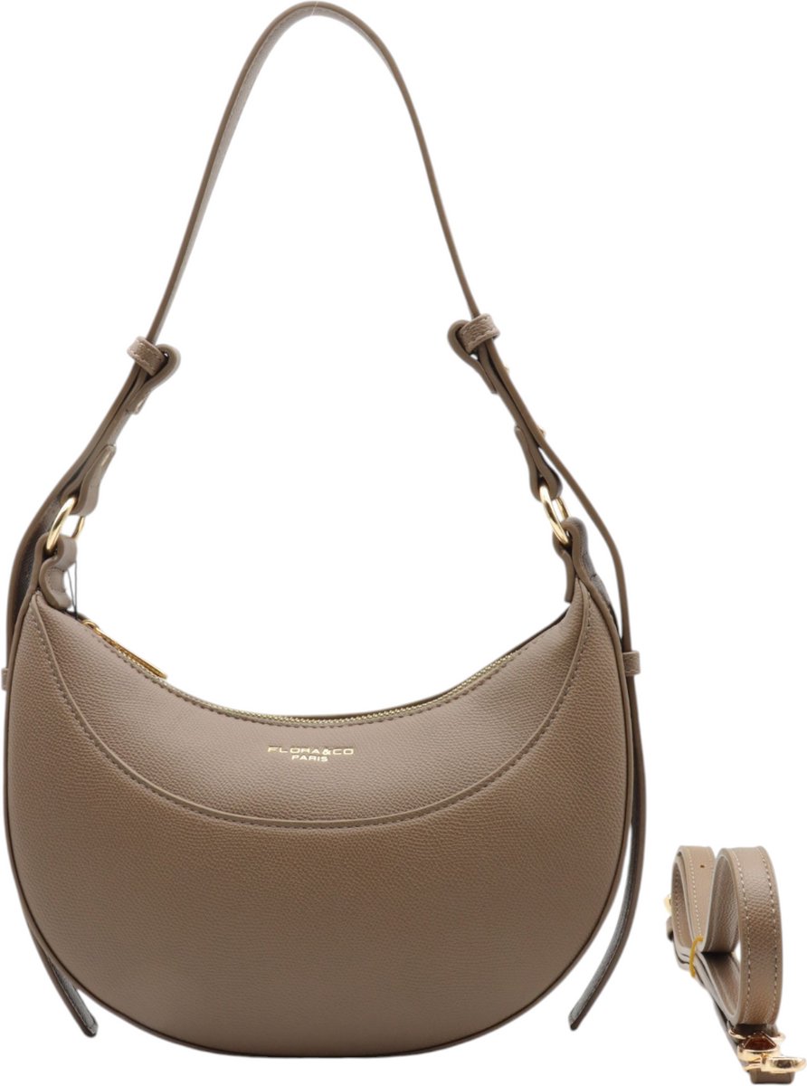 Flora & Co - schoudertasje - crossbodytas- taupe