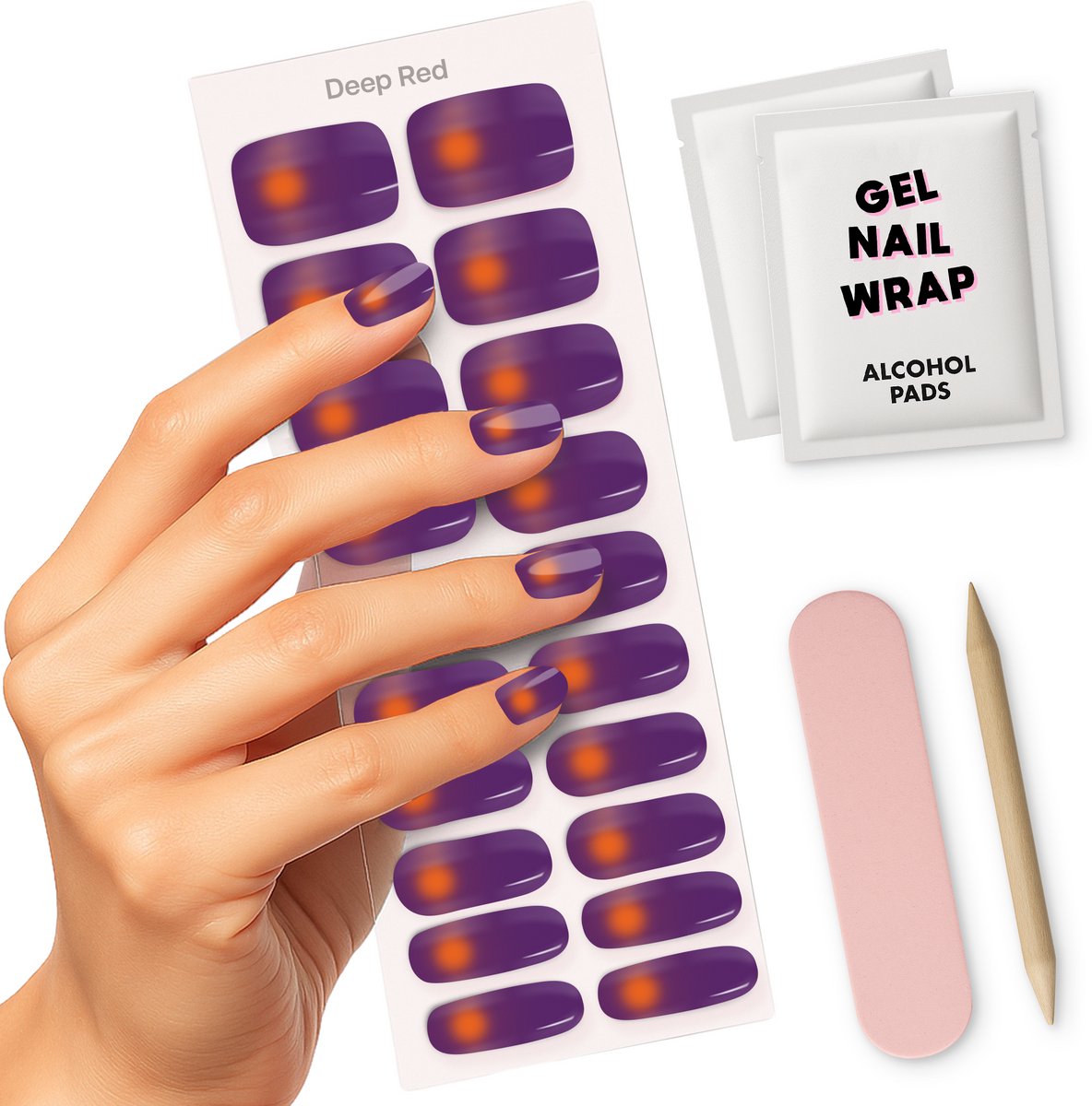 Gel Nail Wrap - Paars - Oranje - Koningsdag - Gel Nail Wraps - Gel Nagel Stickers (incl. Instructievideo)