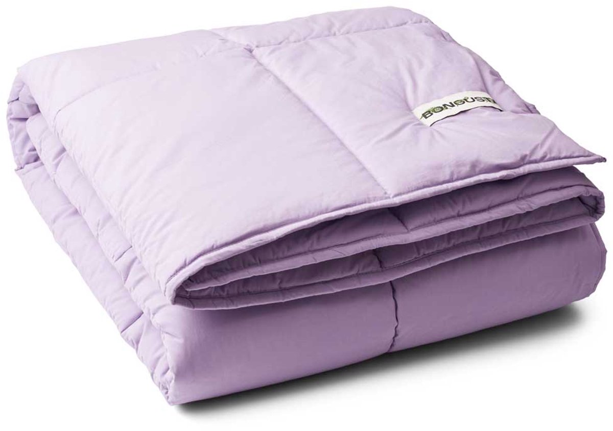 Bongusta plaid - Puffy blanket lavender - deken - paars