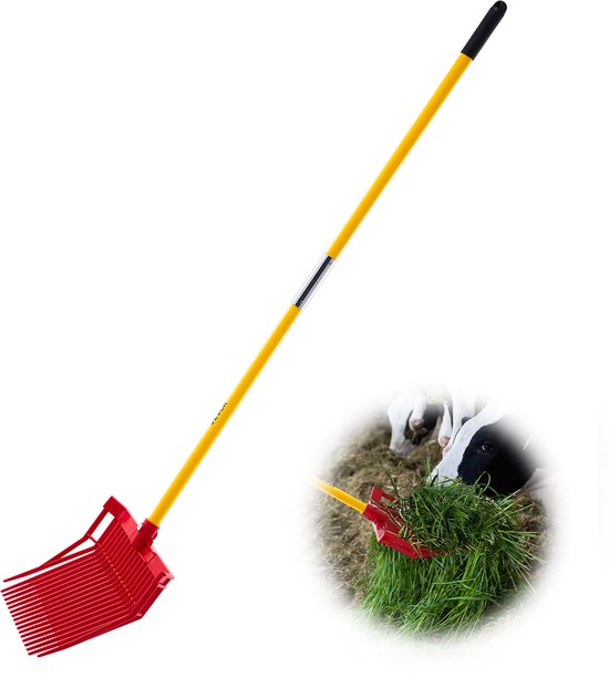 VEVOR Zweedse Vork 1550mm Mestvork Kunststof 18 Tanden Mestvork | bol