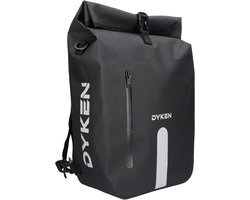 Dyken Fietstas Enkel - Waterdicht - Enkele Fietstas - Fietsrugzak - Schoudertas & Rugzak - Afneembaar - 25L - Zwart