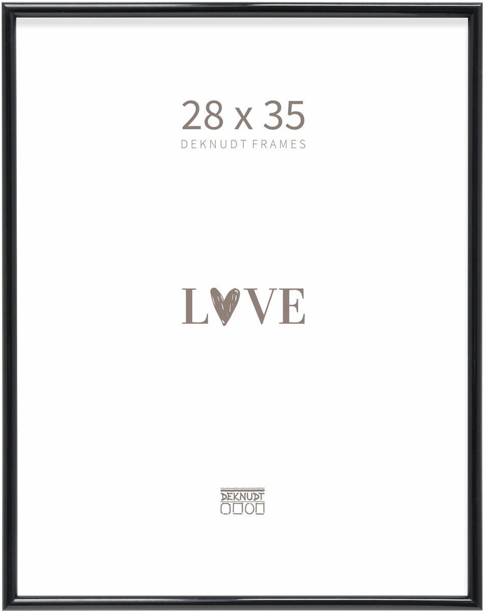 Deknudt Frames fotolijst S011S2 - smal zwart in kunststof - 28x35 cm