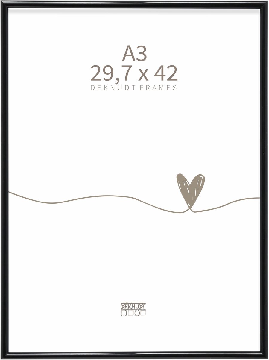 Deknudt Frames fotolijst S011S2 - zwart - kunststof - A3 - 29,7x42 cm