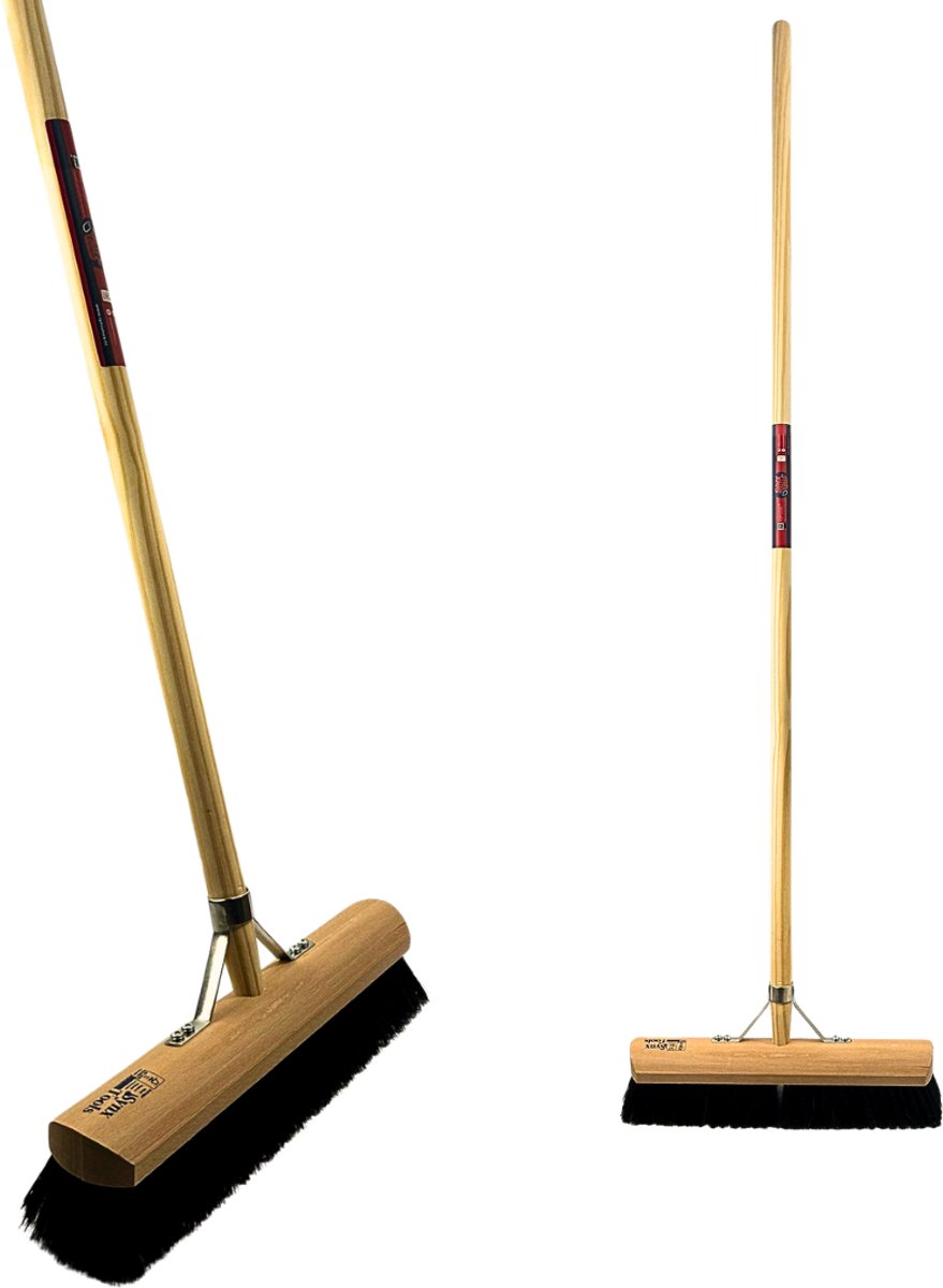 Synx Tools Binnen bezem Met steel Zachte bezem - Paardenhaar - 40cm - Zaalveger - Kamerveger - binnenbezem - Veger - Bezems Binnen/zacht met Steel 150 cm