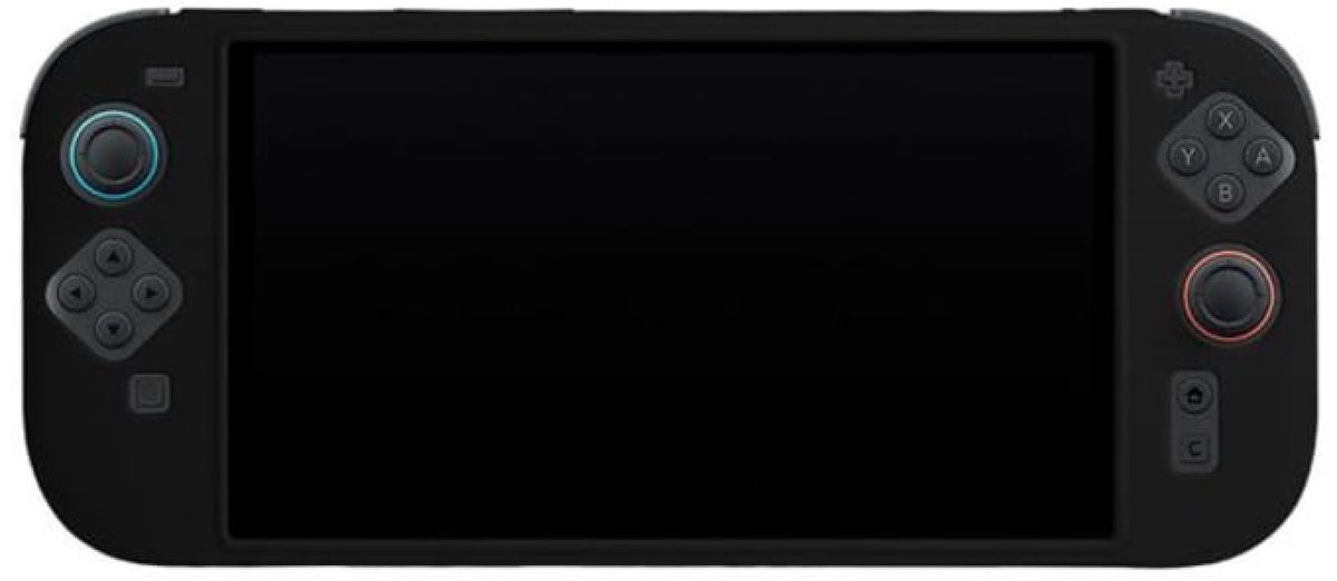 Silicone Bescherm/Grip Hoes Skin + Screenprotector geschikt voor Nintendo Switch 2 - Zwart
