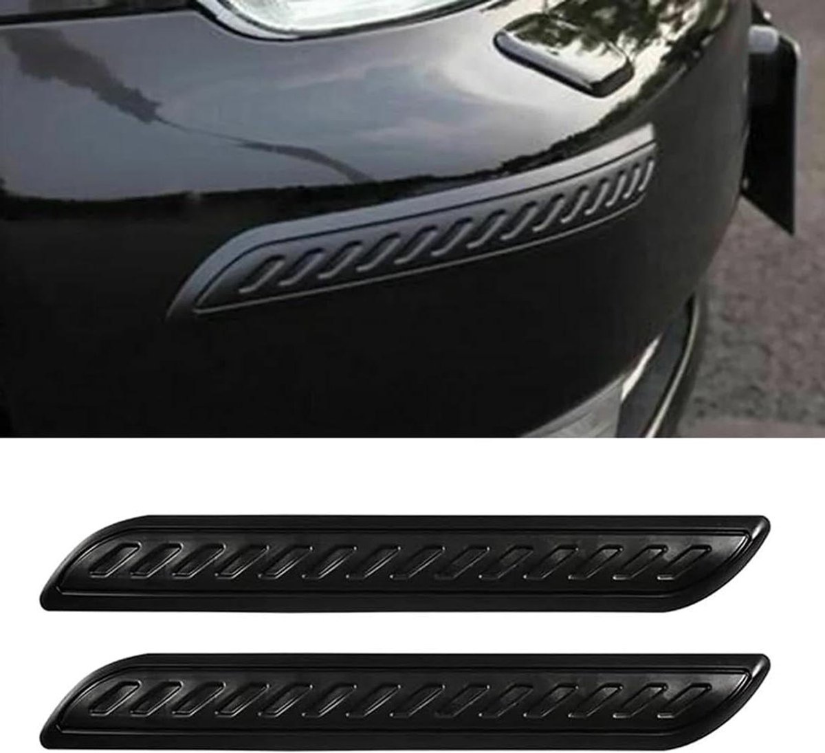 Provento - Universele autobumperbescherming in zwart voor optimale bescherming van 2 auto bumpers