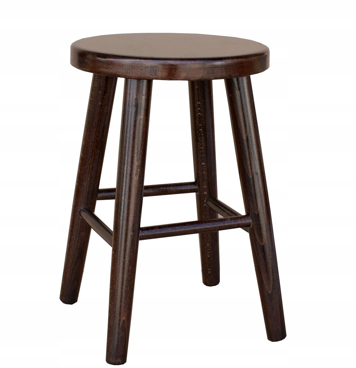 Massieve Houten Keukentaburet - Beuken, Bruin/Noten, 46cm Hoog